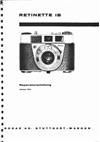 Kodak Retinette 1 B manual. Camera Instructions.